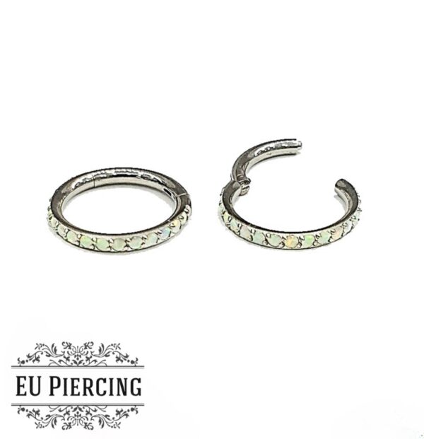 Opal Stone Hinged Ring Piercing