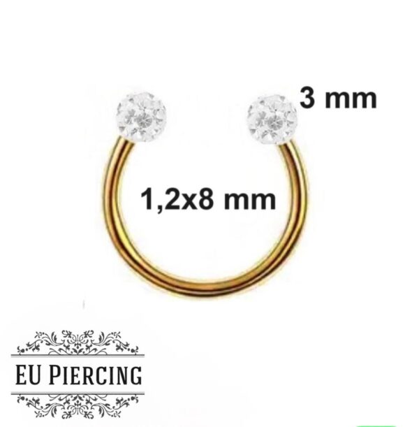 Epoxy Coating Chambhala Half Ring Piercing